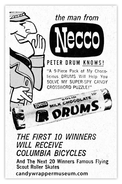 NECCO Peter Drum newspaper ad 1966
